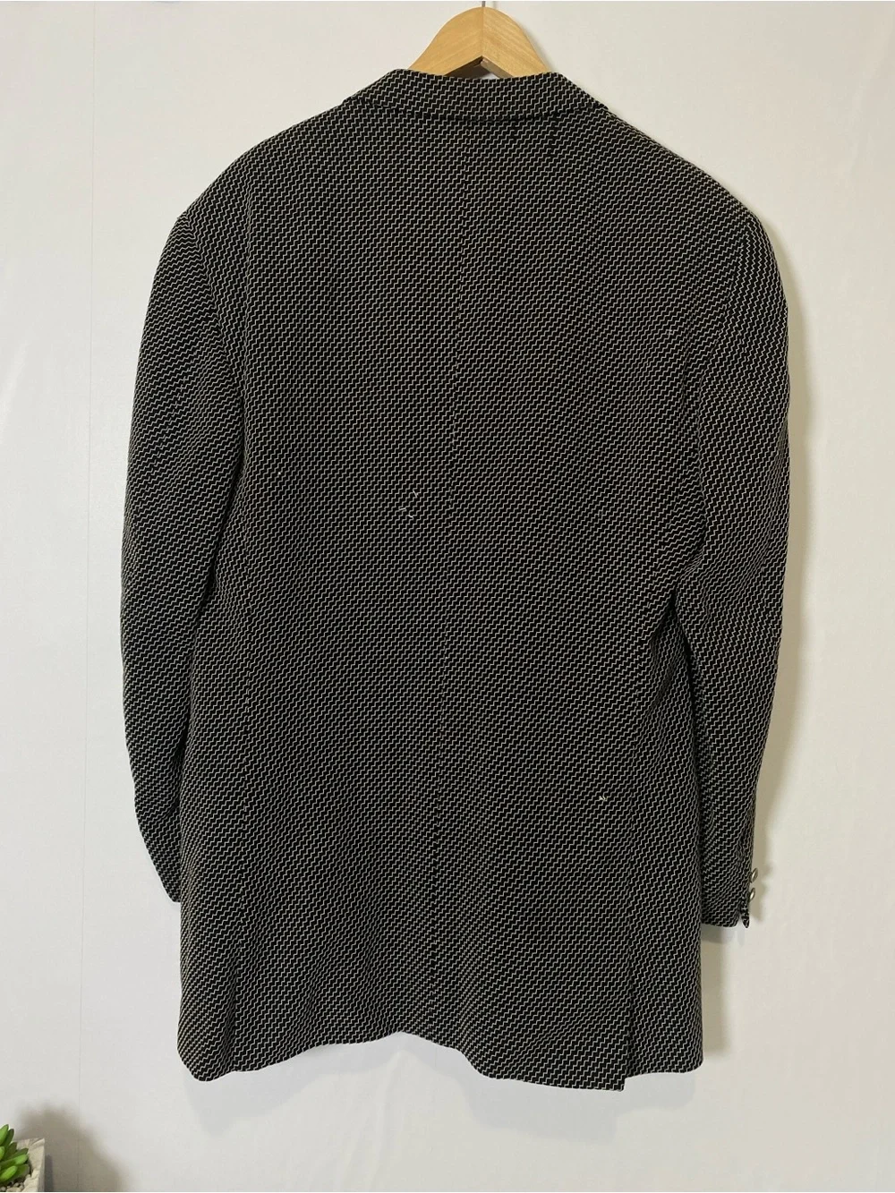 Versace Classic V2 Neiman Marcus Designer Collection Men's Blazer Sz 54L Blk Wht